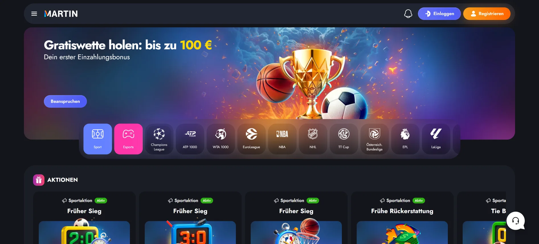 Martin Casino Sportwetten