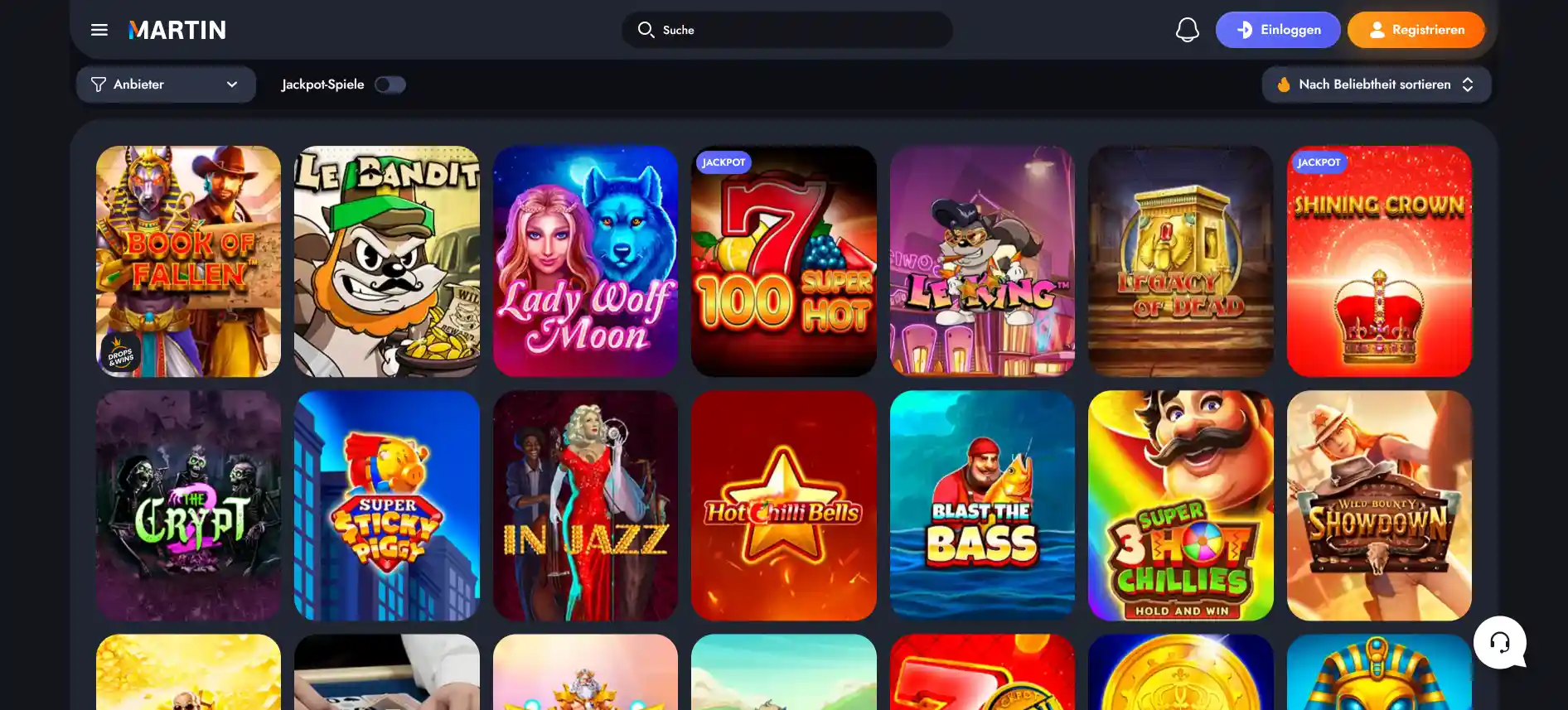 Martin Casino Spiele