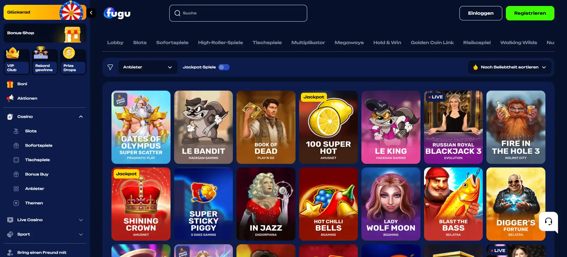 Fugu Casino Spiele