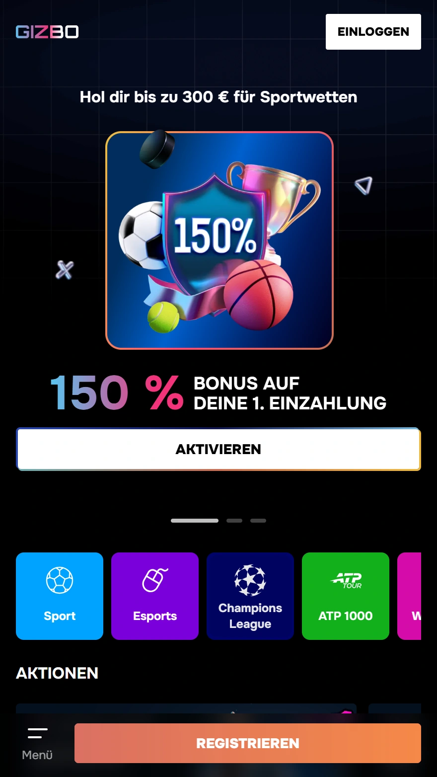 Gizbo Casino Sportwettenseite