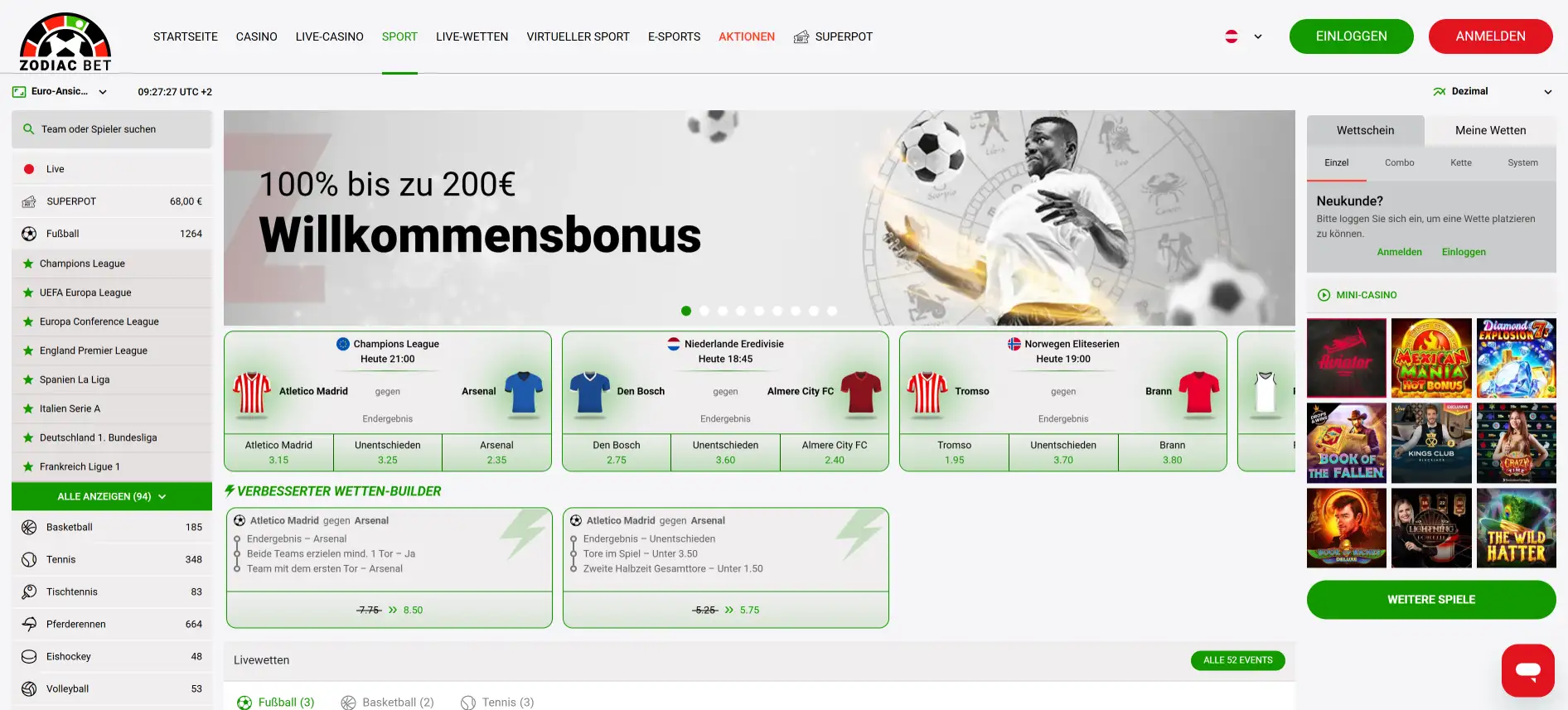 ZodiacBet Sportwetten