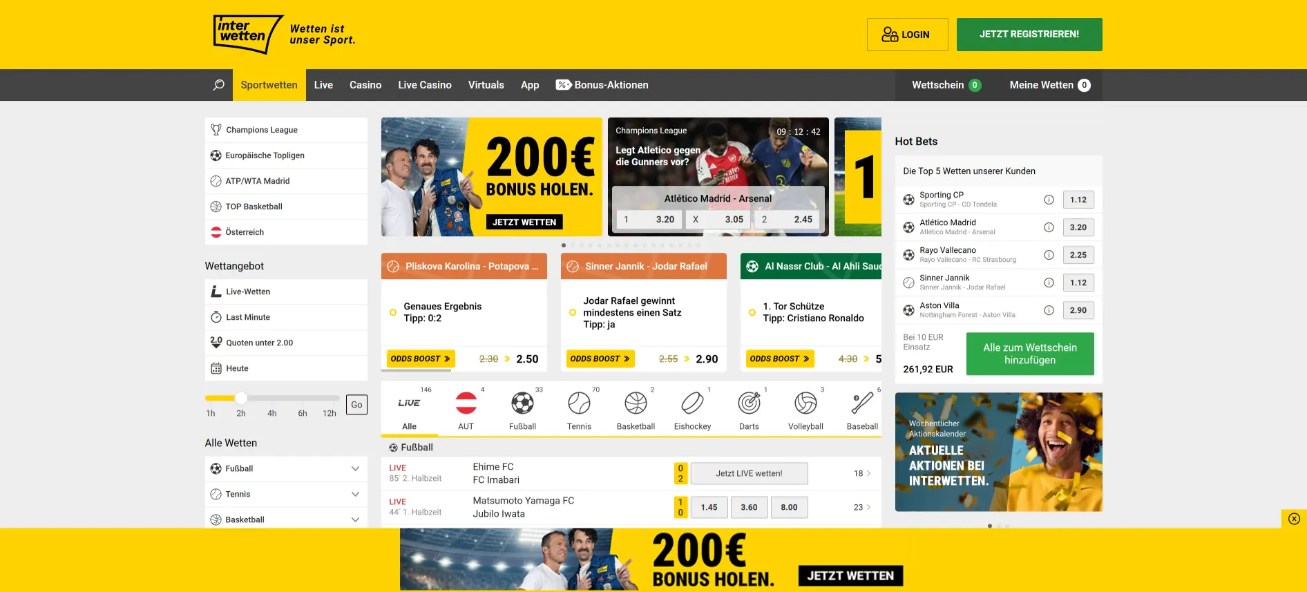 Interwetten Sportwetten