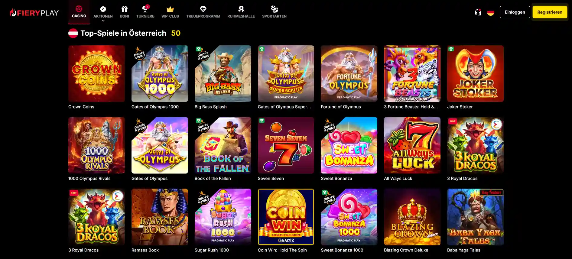 FieryPlay Casino Spiele