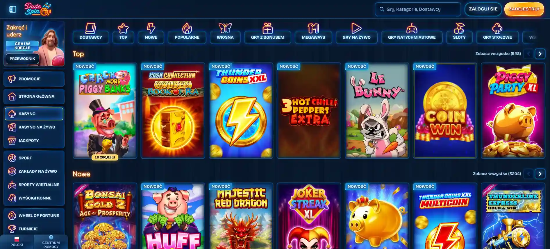 Dudespin Casino gry