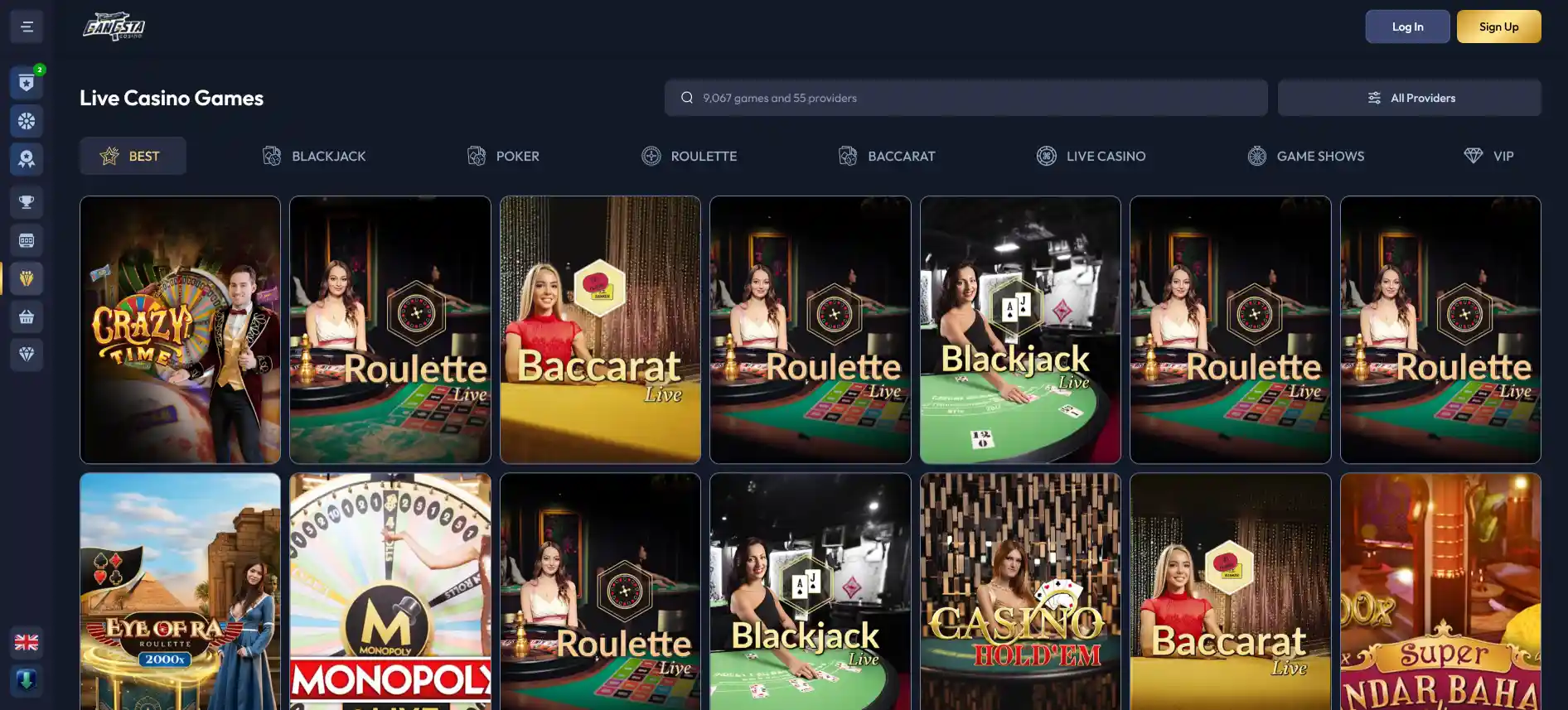 Gangsta Casino live casino