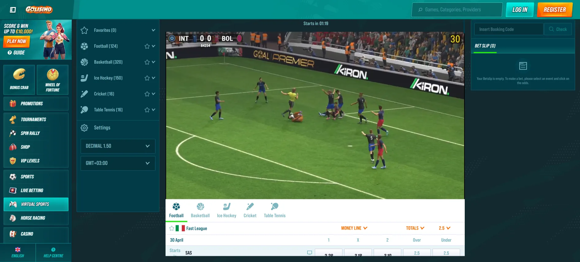 Golisimo virtualais sports