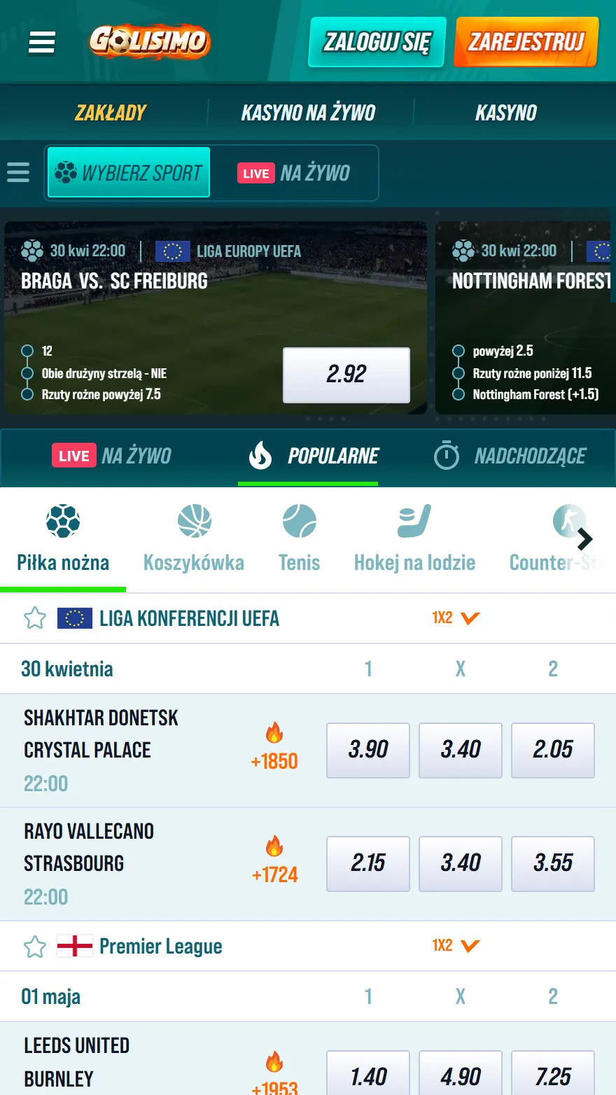 Golisimo strona zakładów