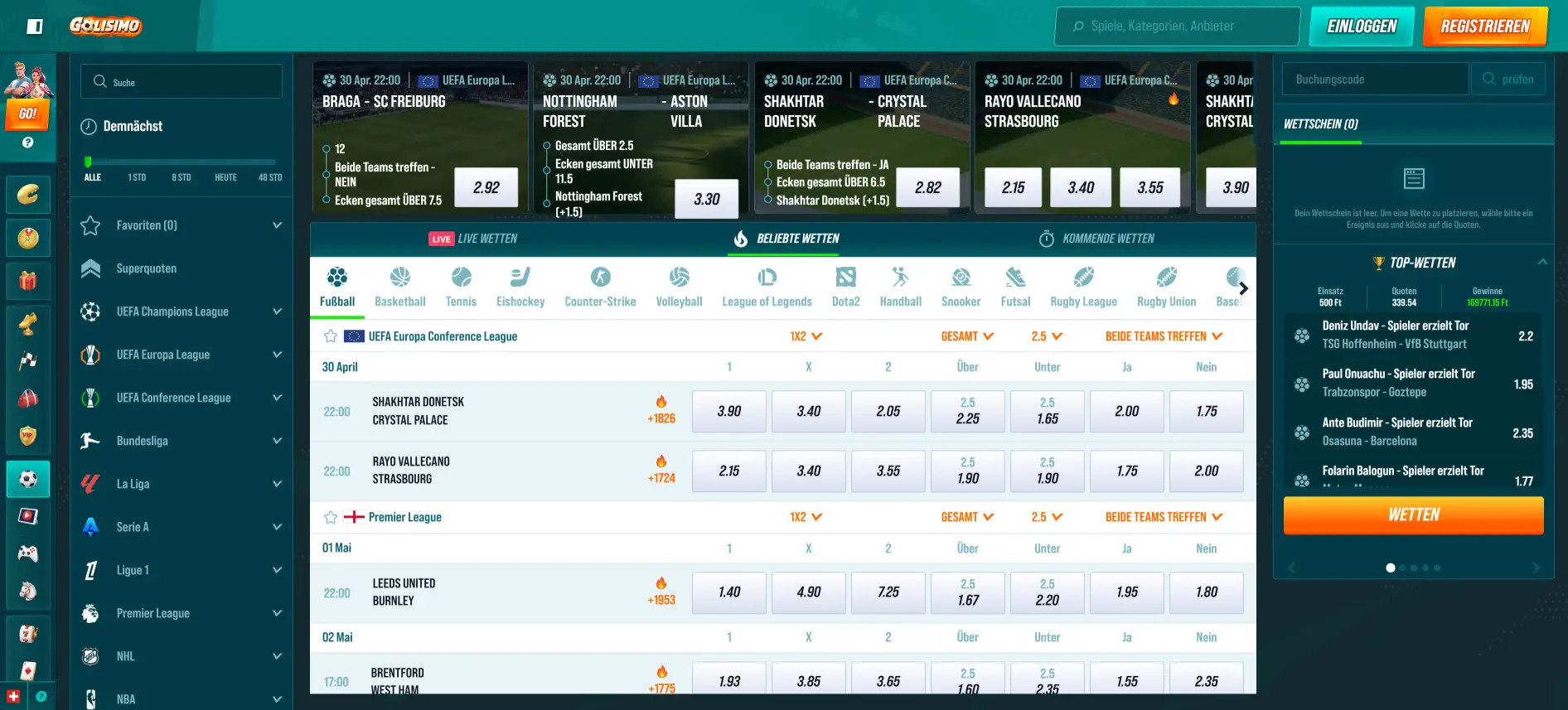 Golisimo Sportwetten