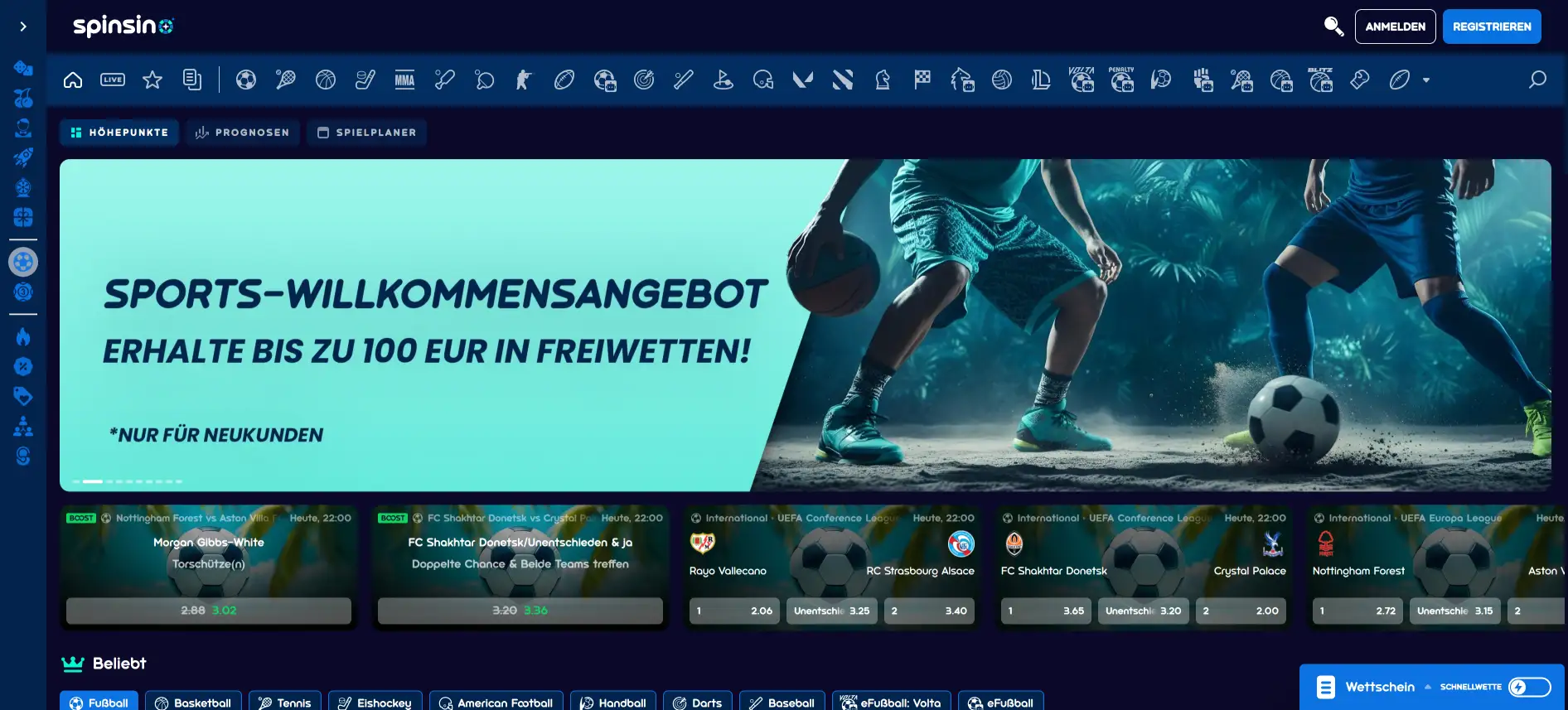 Spinsino Buchmacher