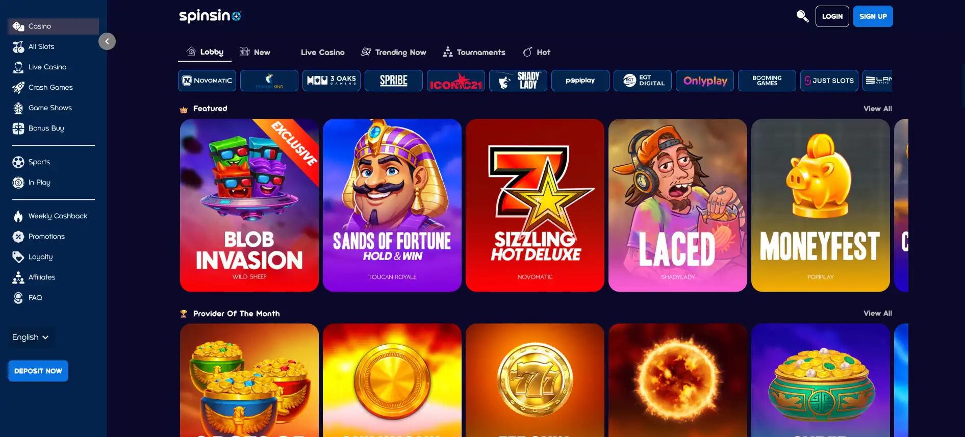 Spinsino Casino spel