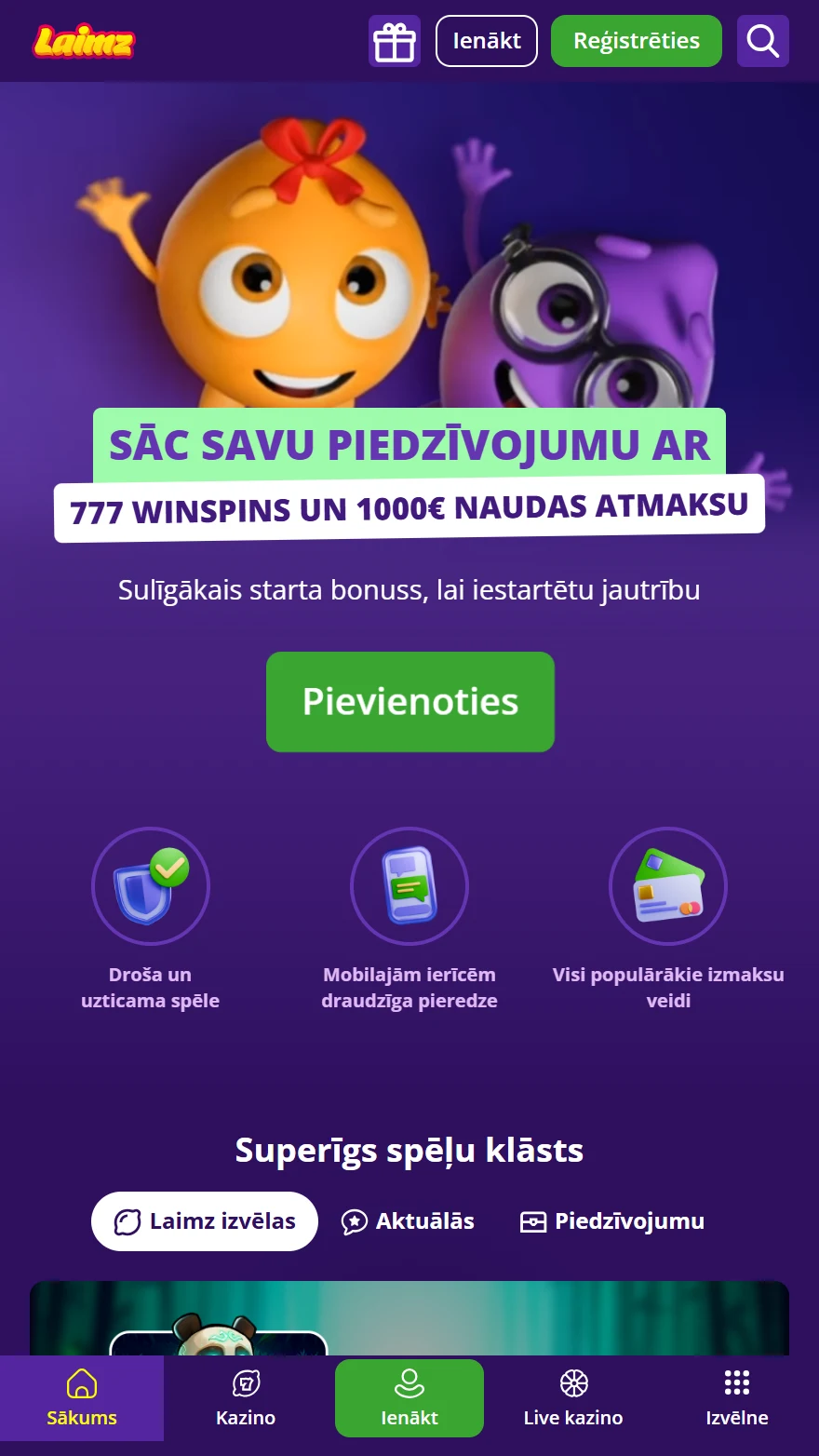 Laimz mājaslapa