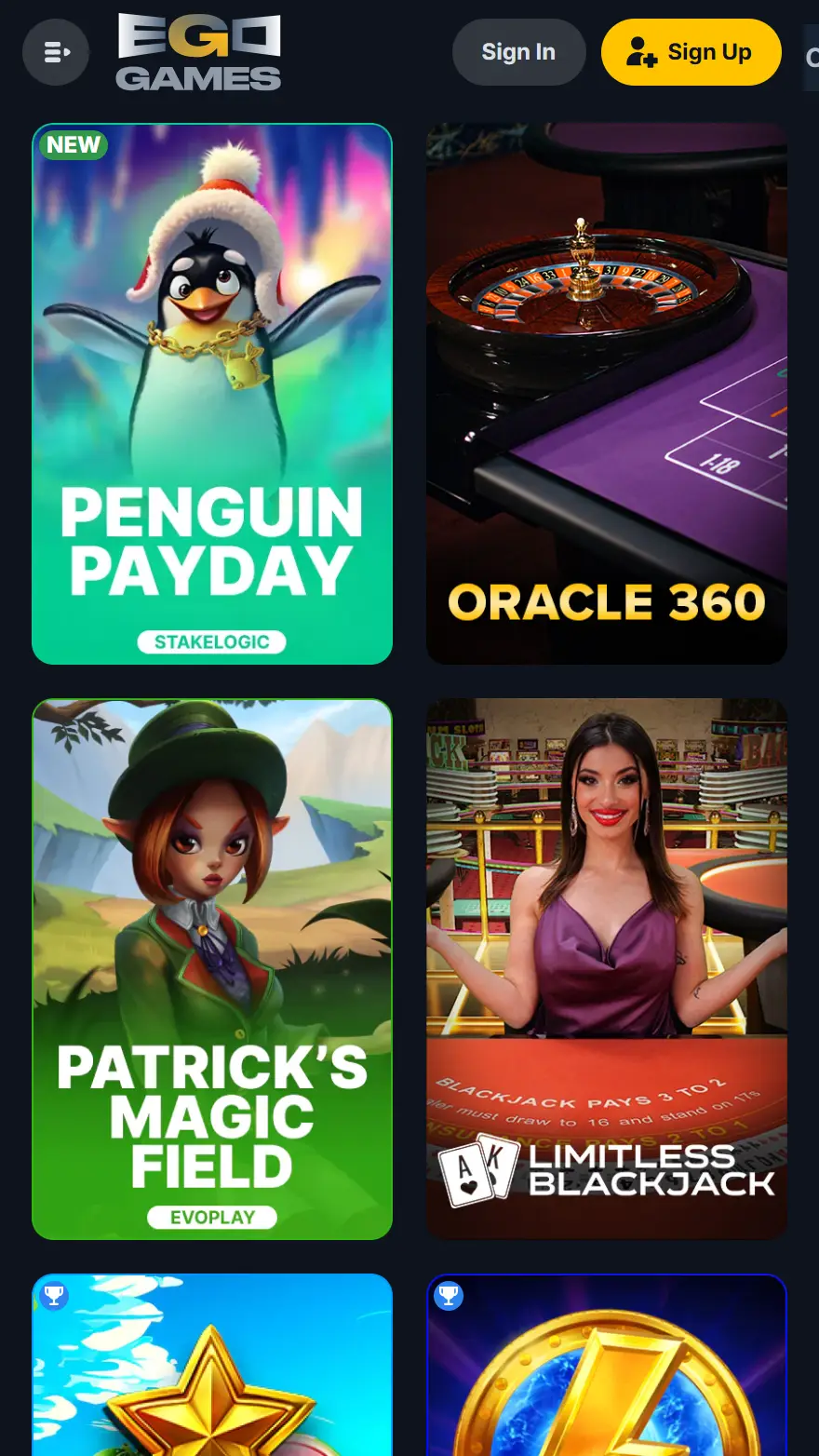 EgoGames Casinospelsida