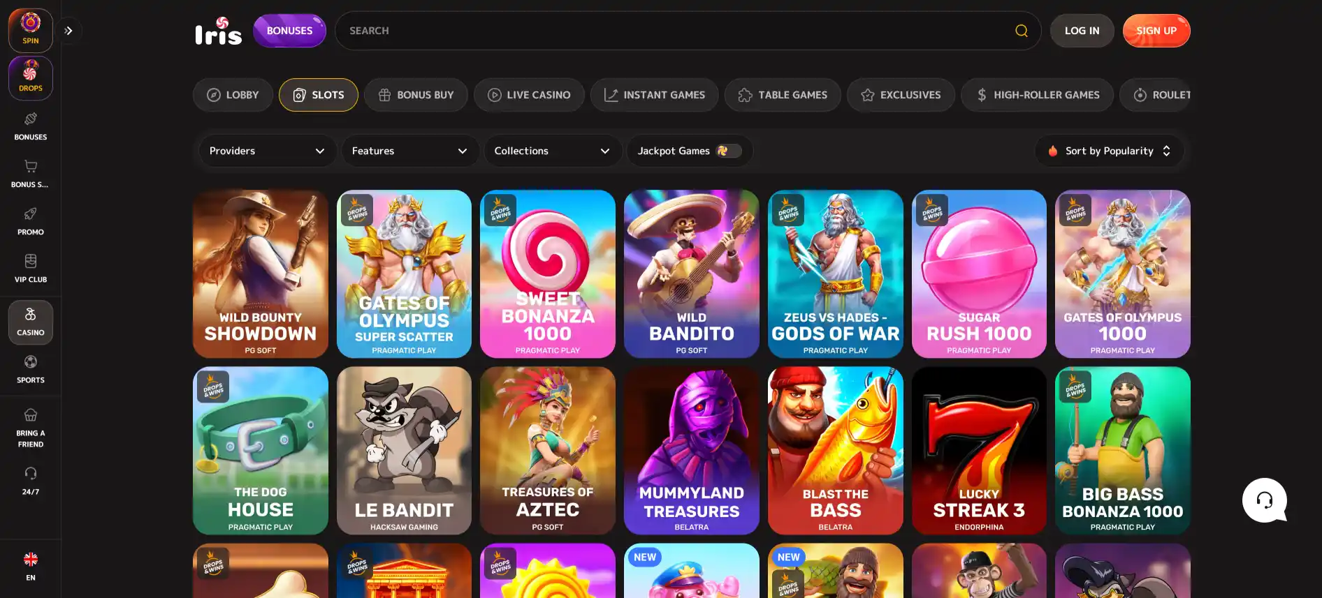 Iris Casino mängud