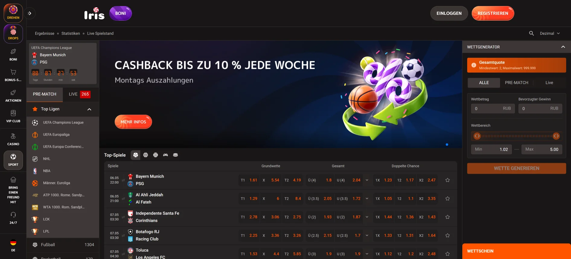 Iris Casino Sportwetten