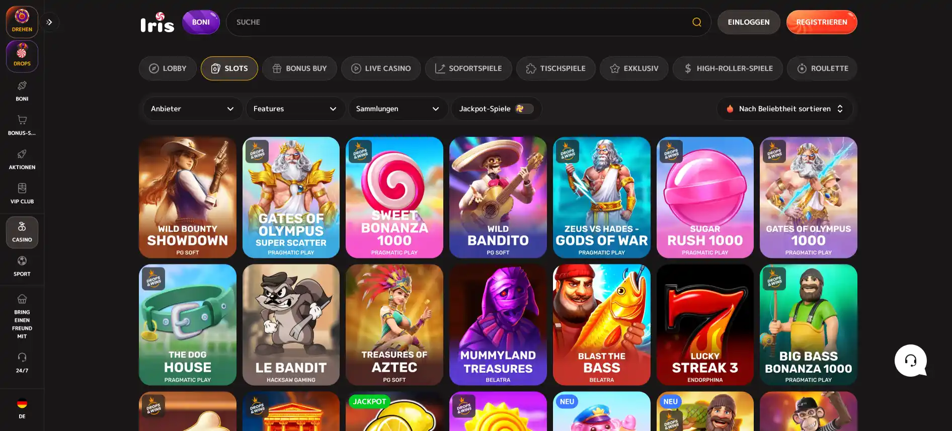 Iris Casino Spiele