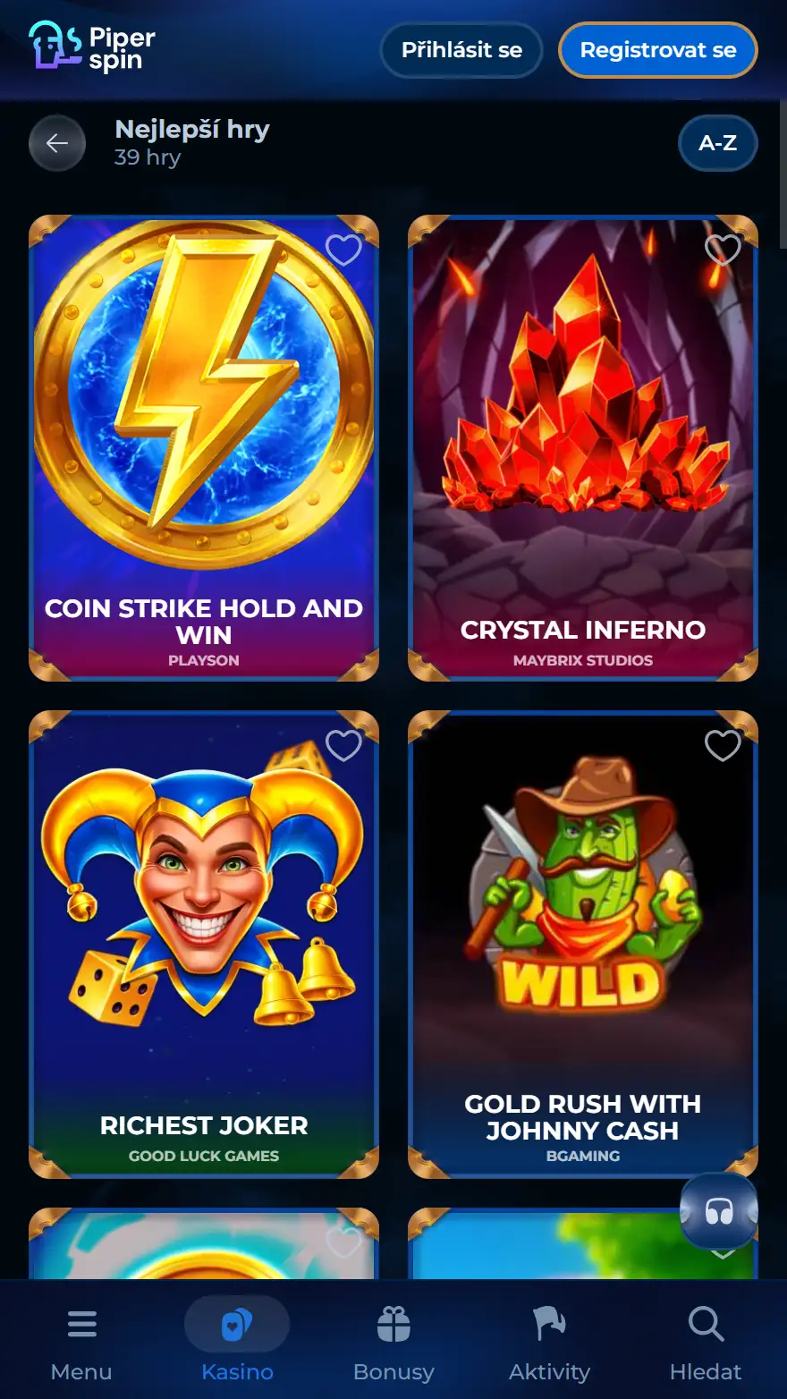 Hry PiperSpin Casino
