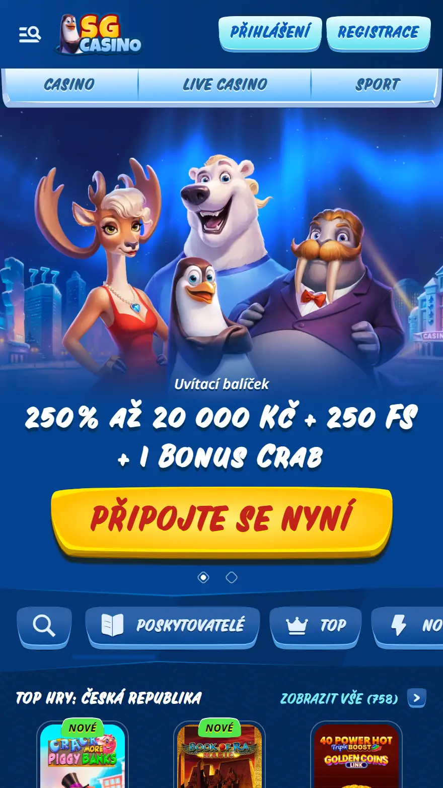 Domovská stránka SGCasino