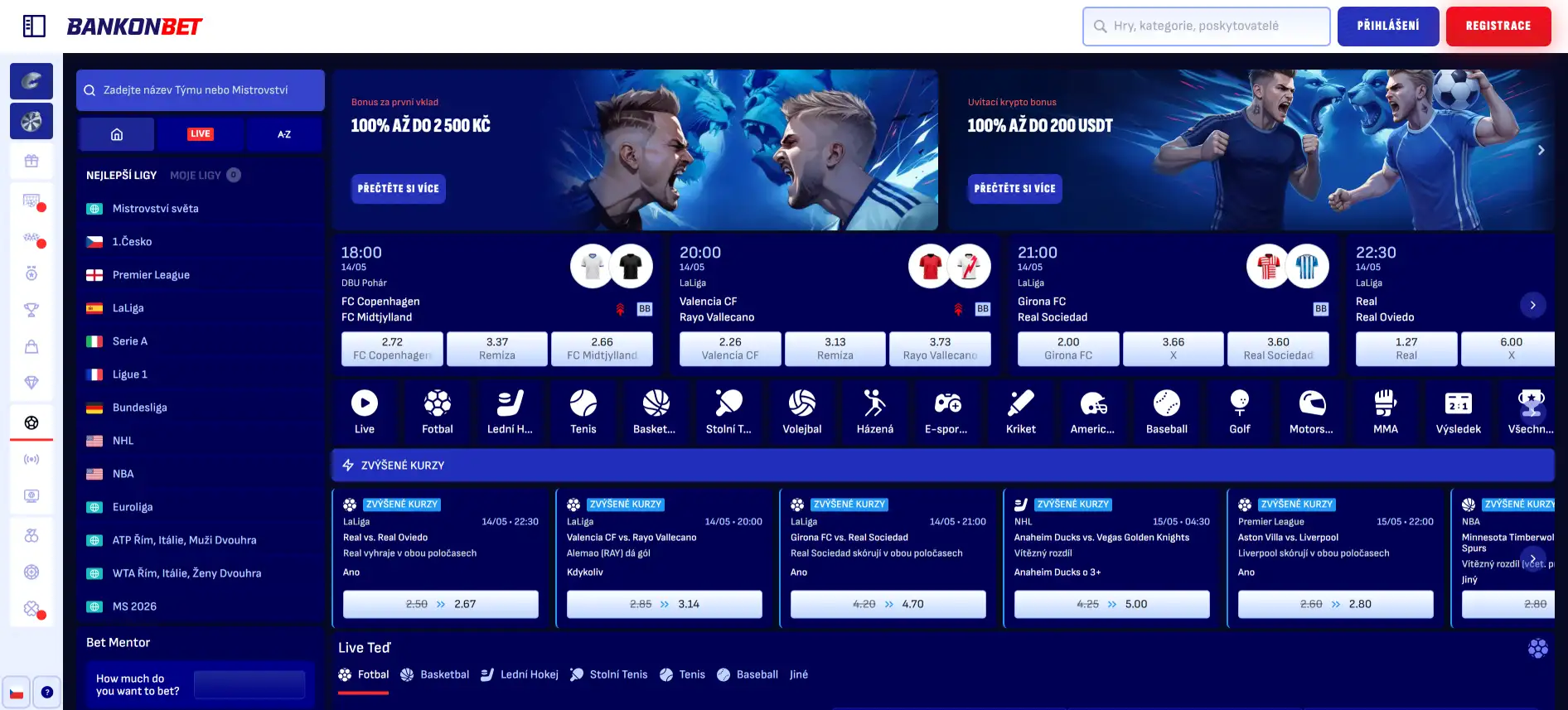 Sportovní sázení Bankonbet