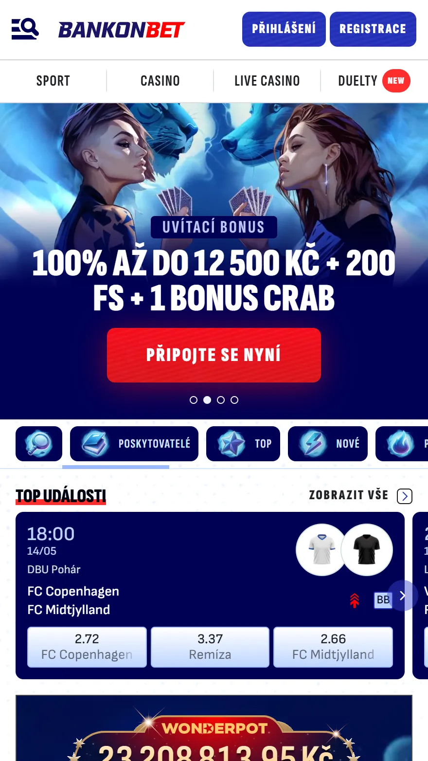Domovská stránka kasina Bankonbet