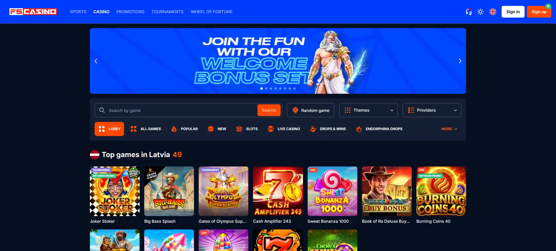 FS Casino spēles