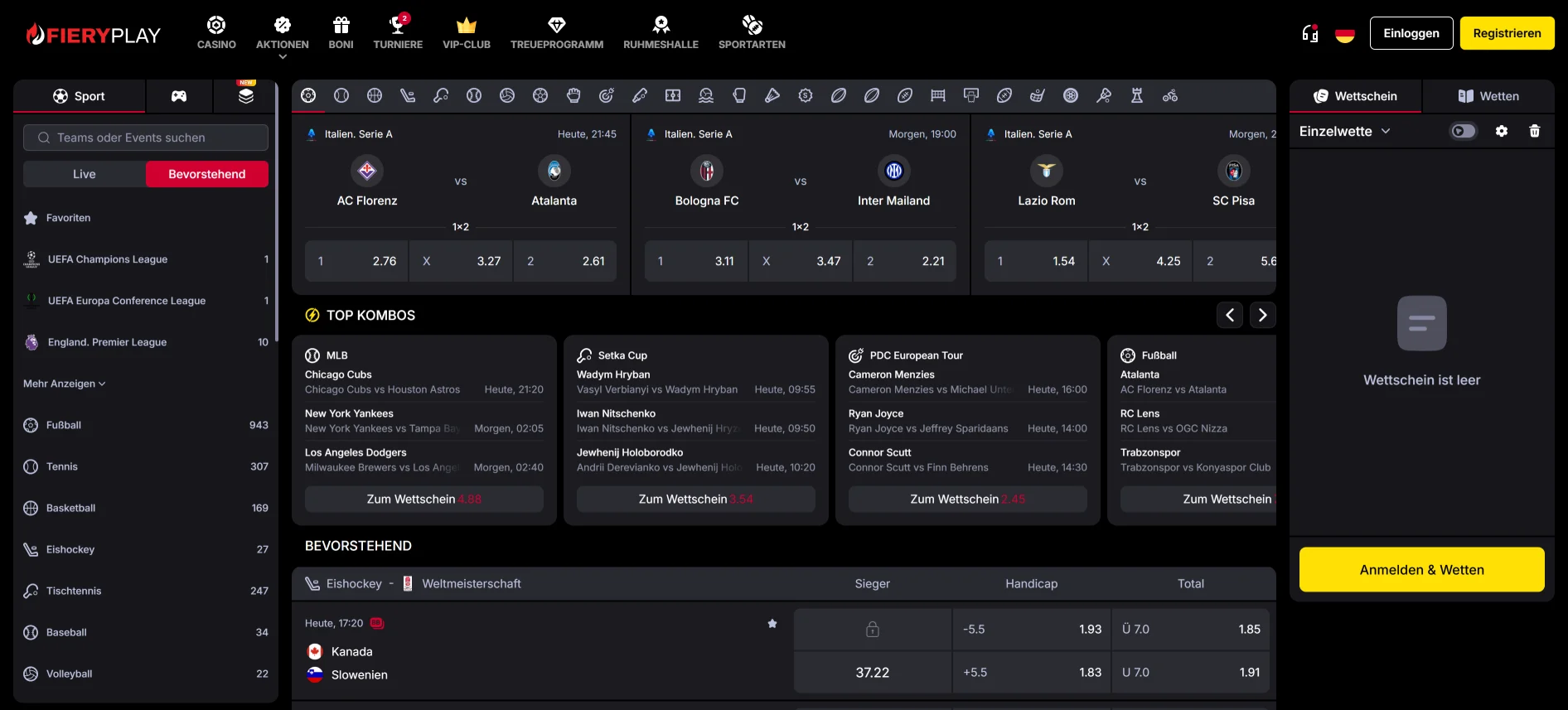 Fiery Play Sportwetten