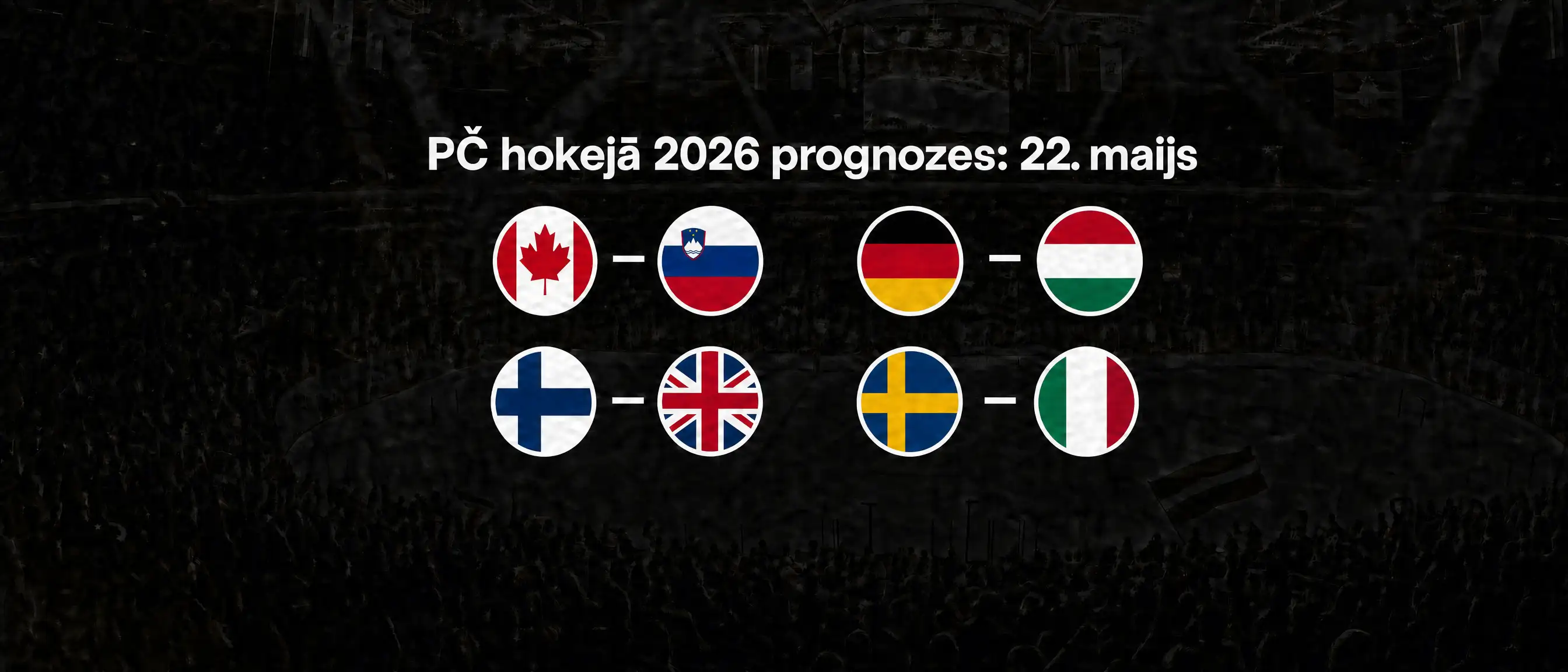 22. maijs, pč hokejā 2026 - prognozes