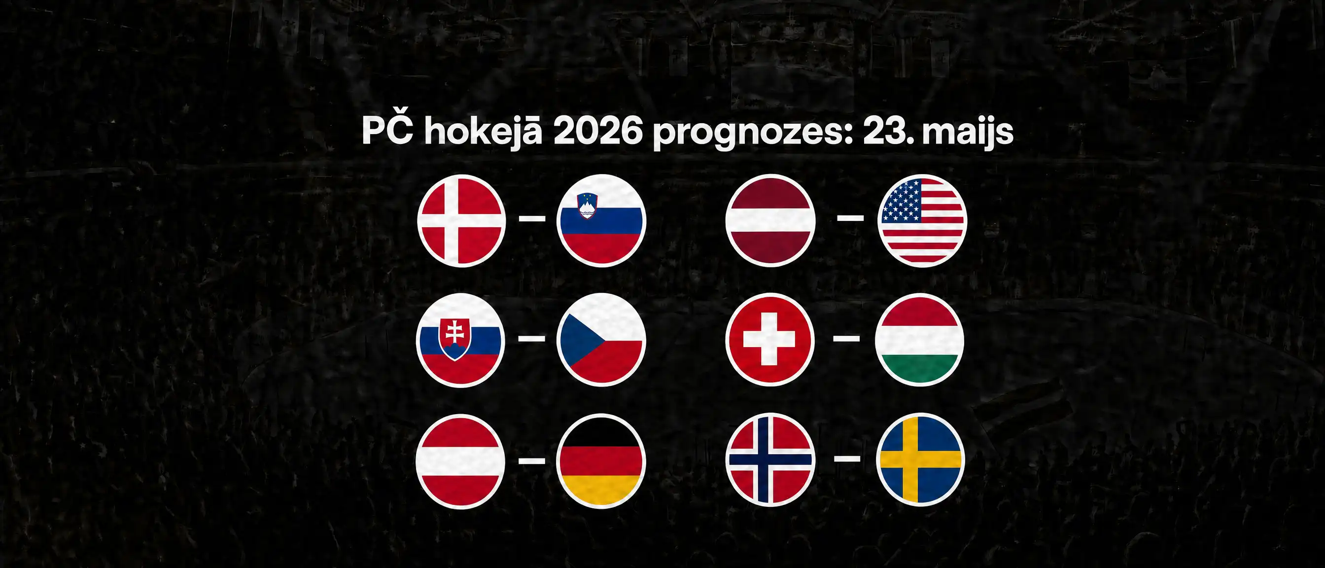 PČ hokejā 2026, 23. maija spēļu prognozes