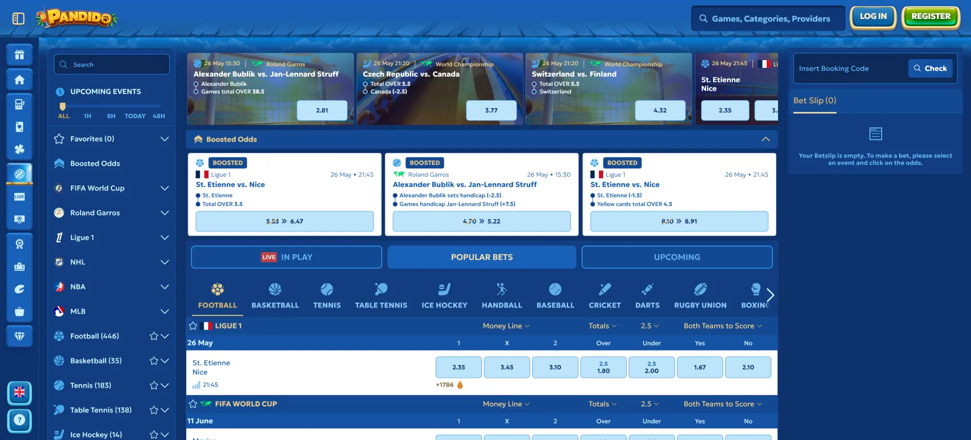 Pandido sports betting