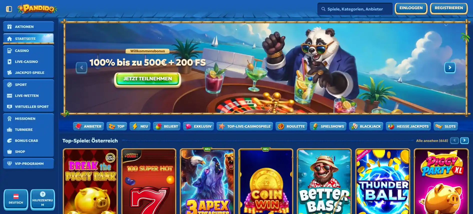 Pandido Casino Österreich
