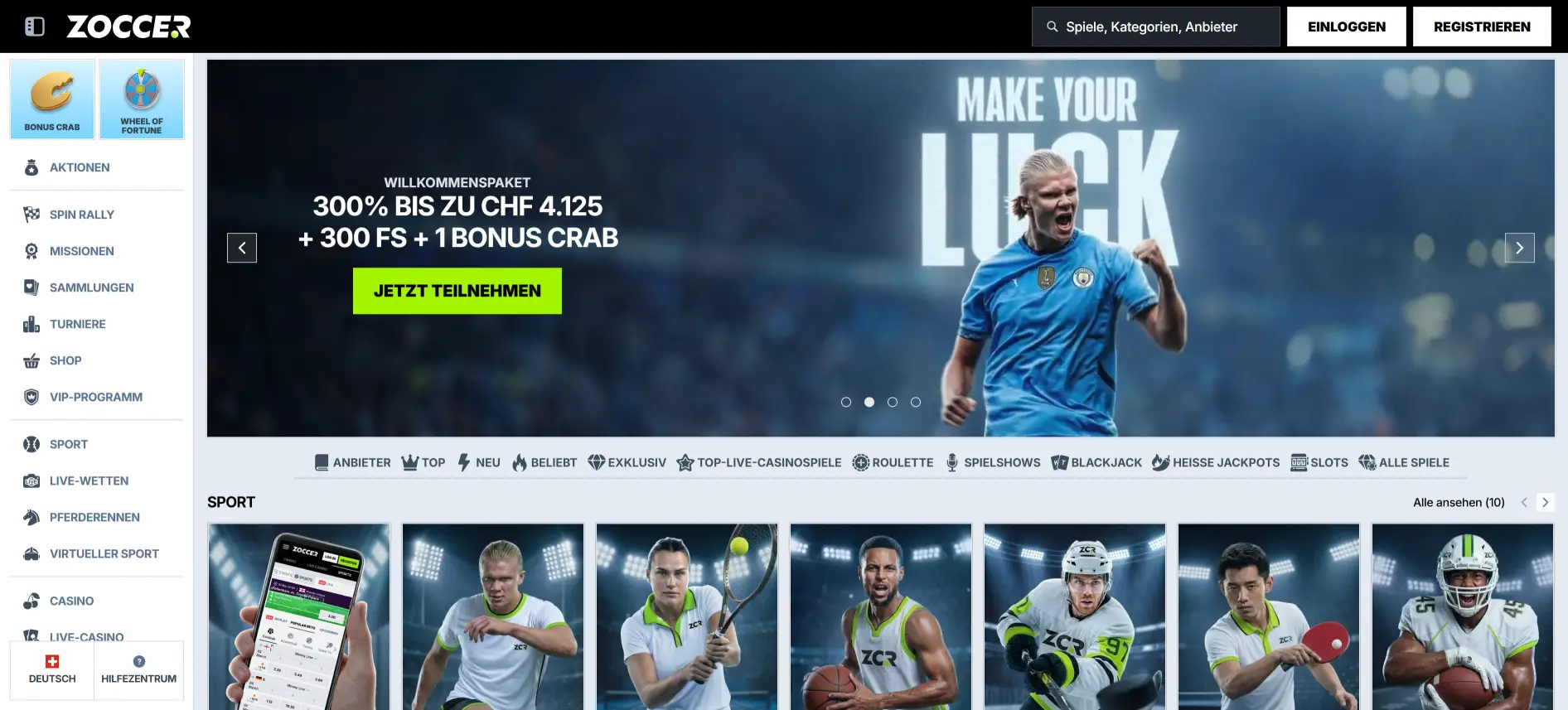 Zoccer Casino Schweiz