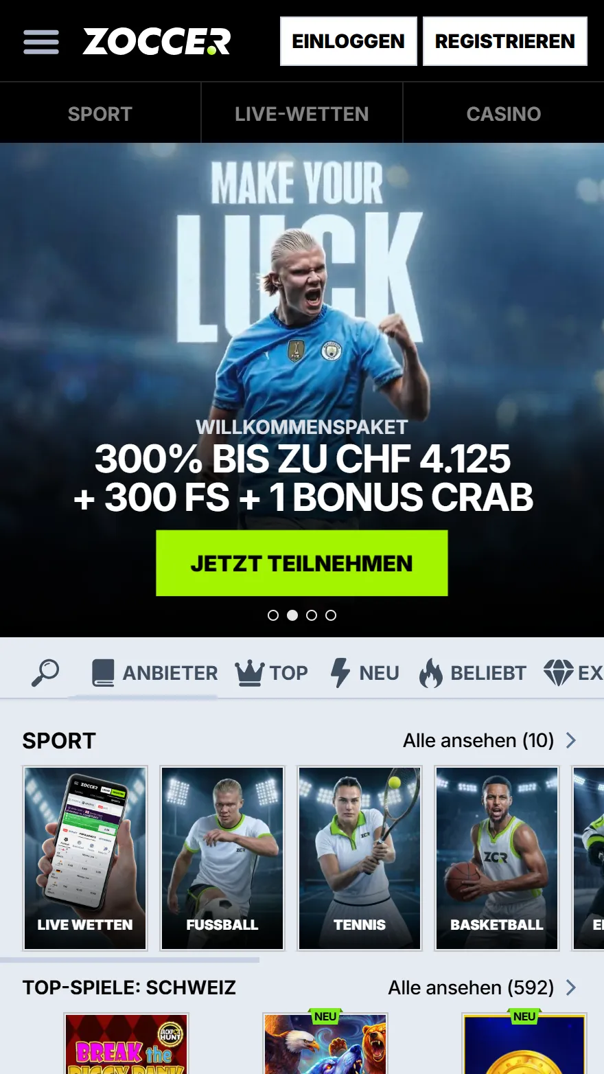 Zoccer Casino Startseite