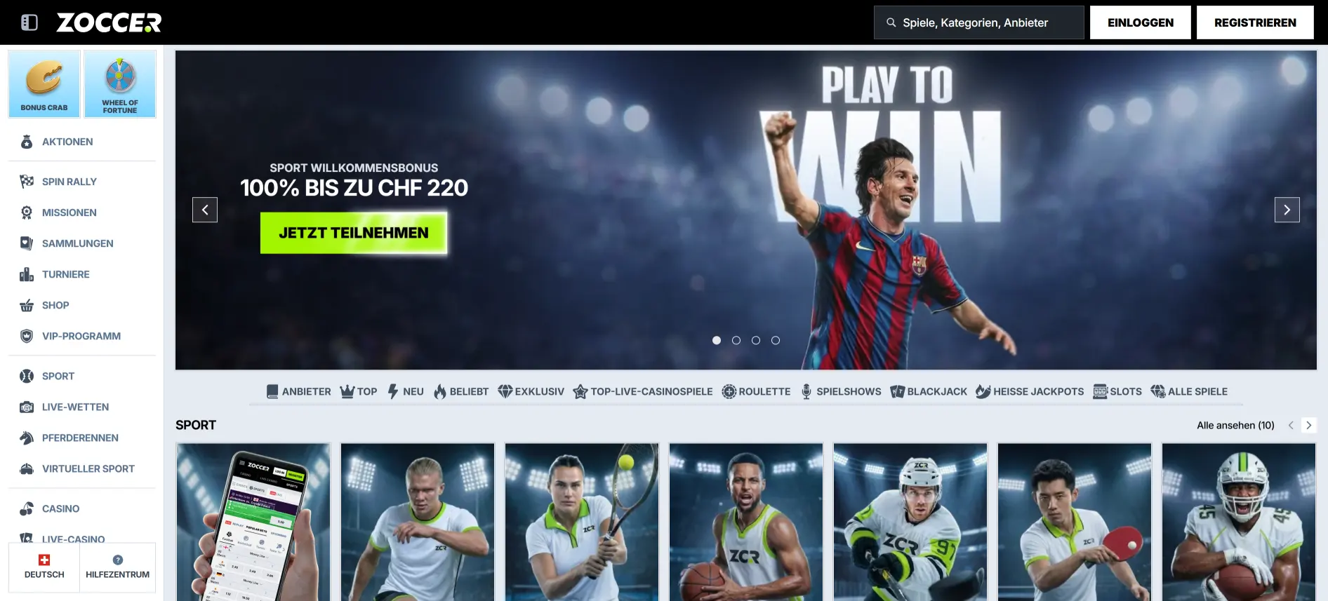 Zoccer Wettanbieter