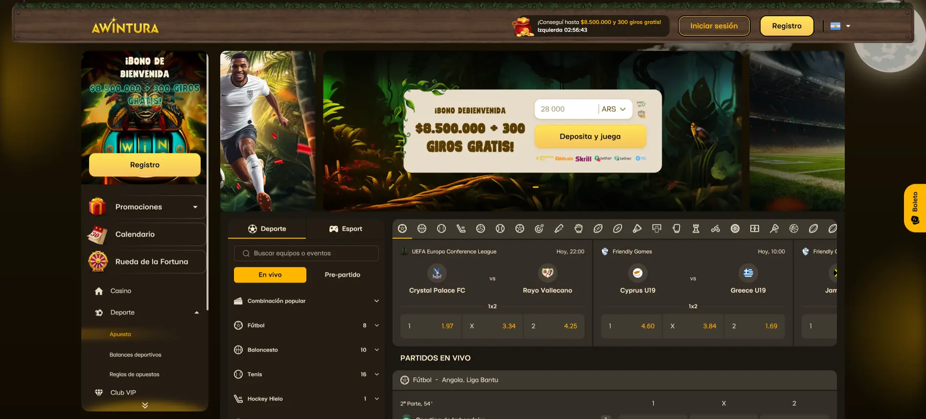 Apuestas deportivas Awintura