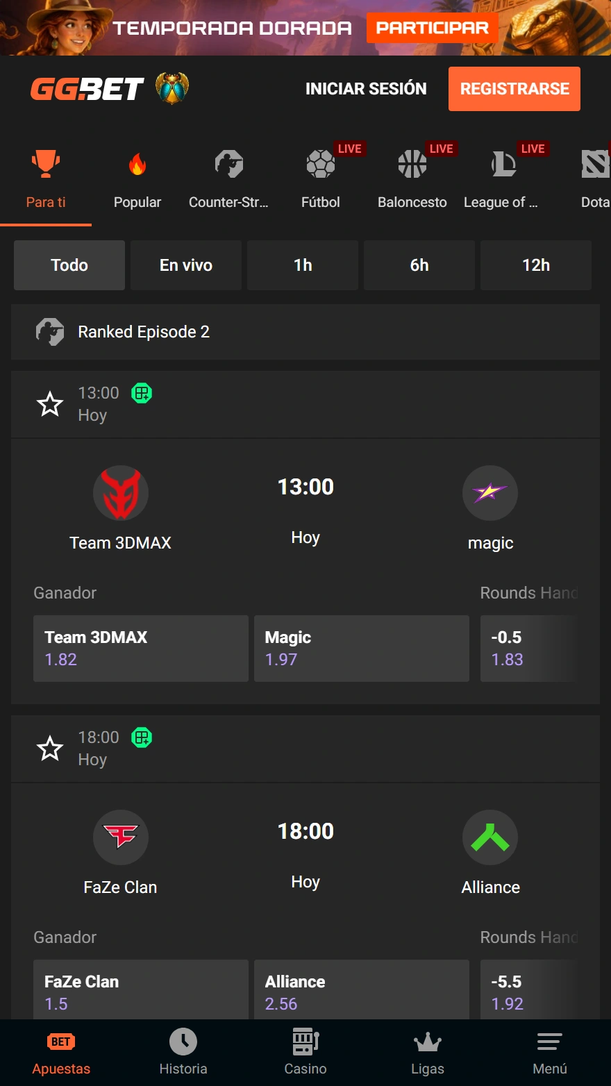 Página de apuestas deportivas GGBet