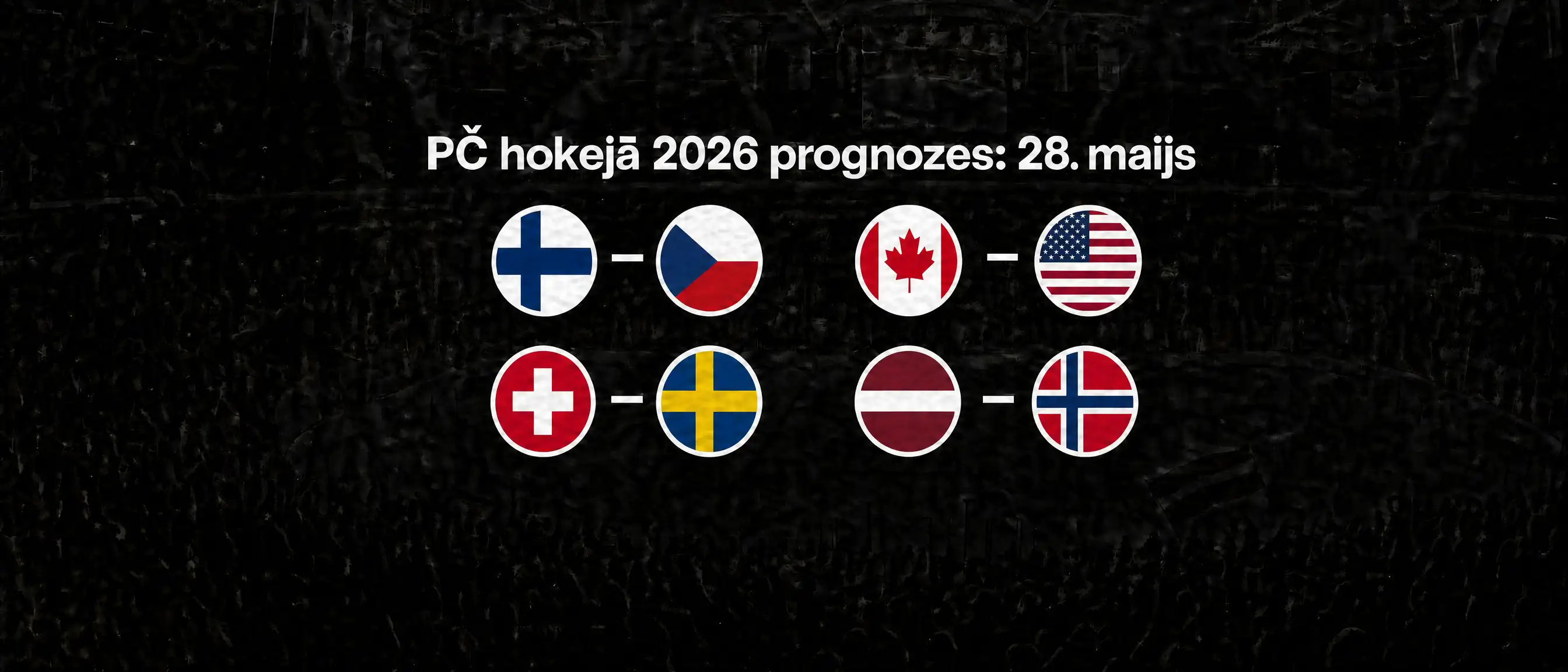 PČ hokejā 2026 ceturtdaļfinālu prognozes