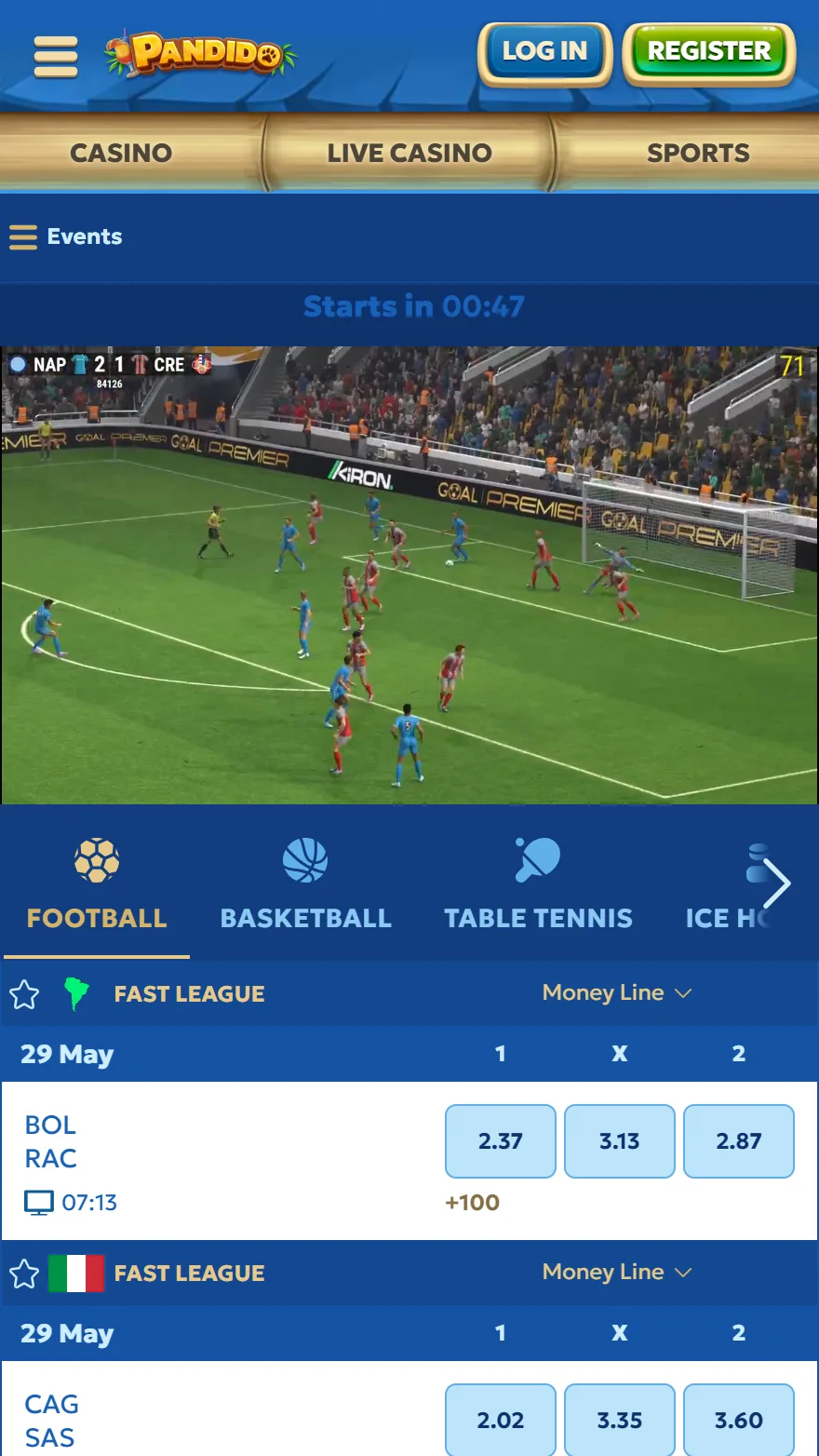 Página de apostas esportivas virtuais Pandido