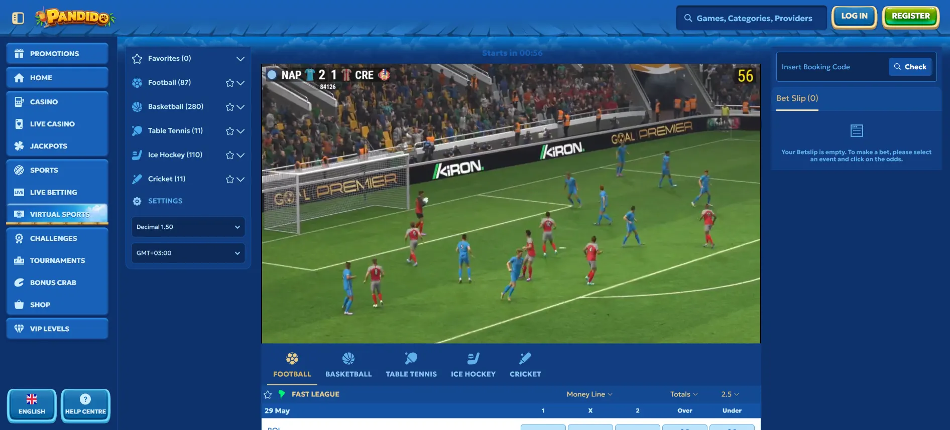 Apostas esportivas virtuais Pandido