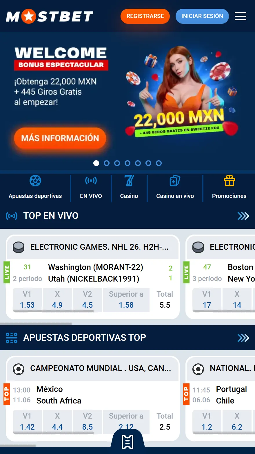 Página de apuestas deportivas Mostbet