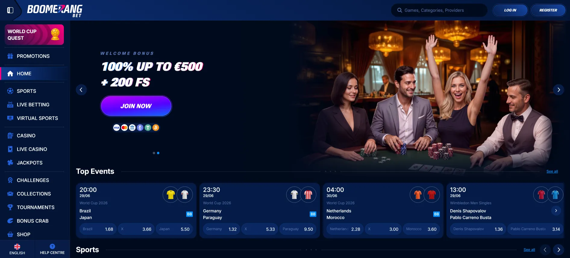 Boomerang Bet казино