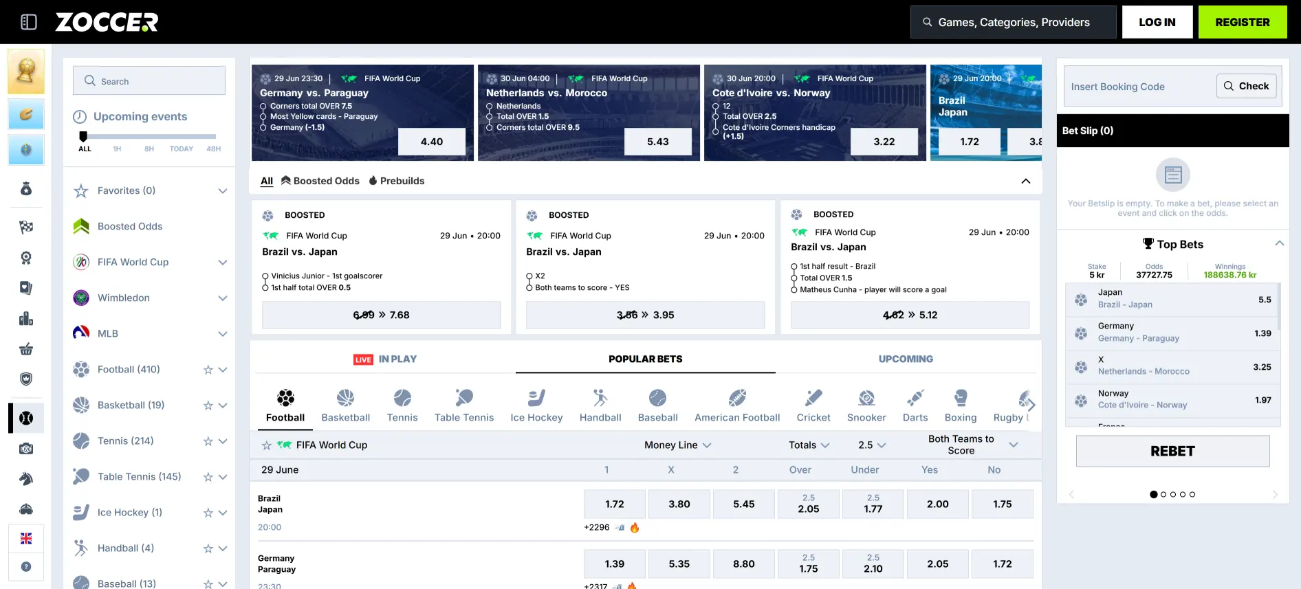 Zoccer sports betting