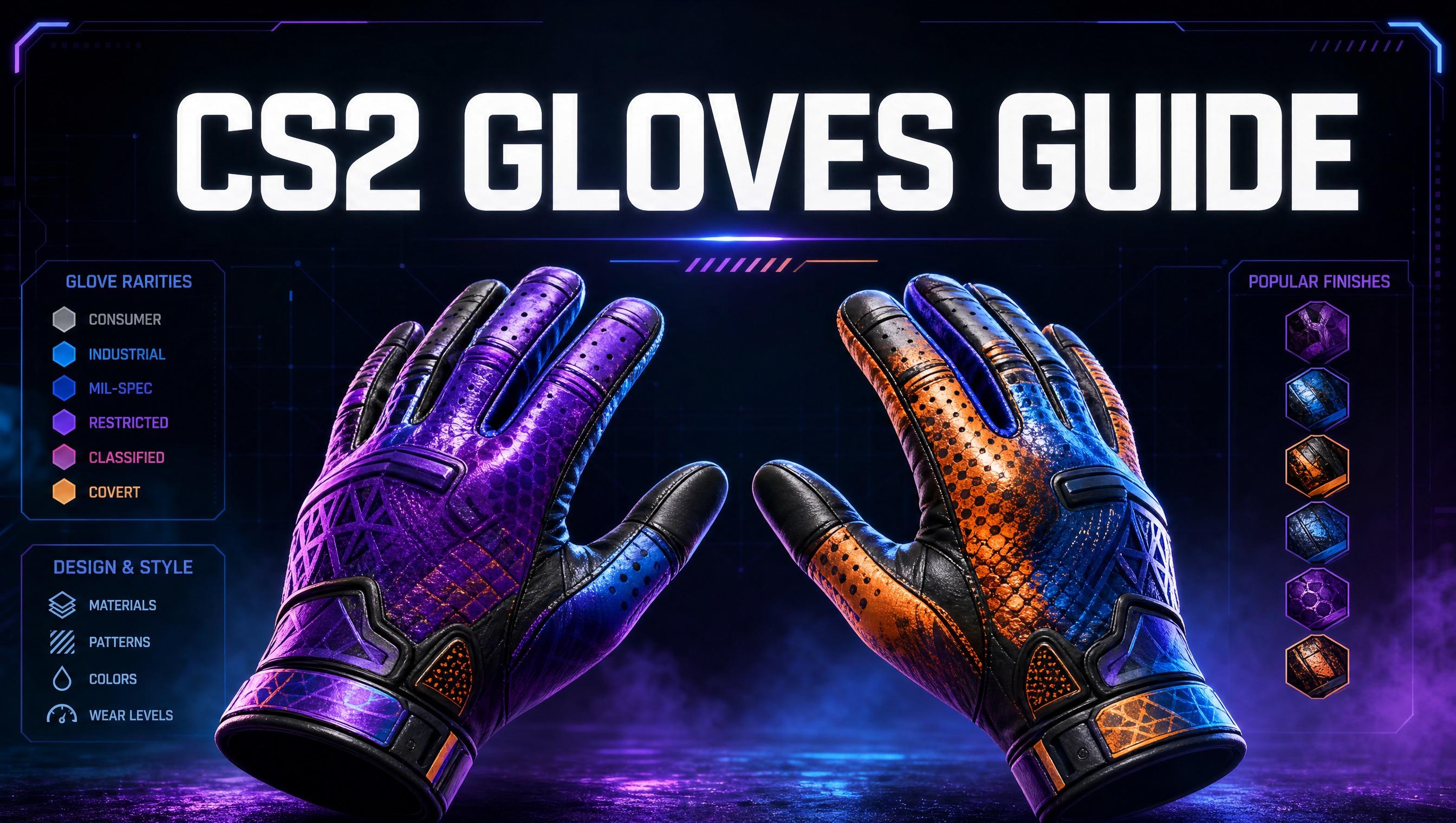 CS2 Gloves Guide - all 8 glove models, prices and rarity explained