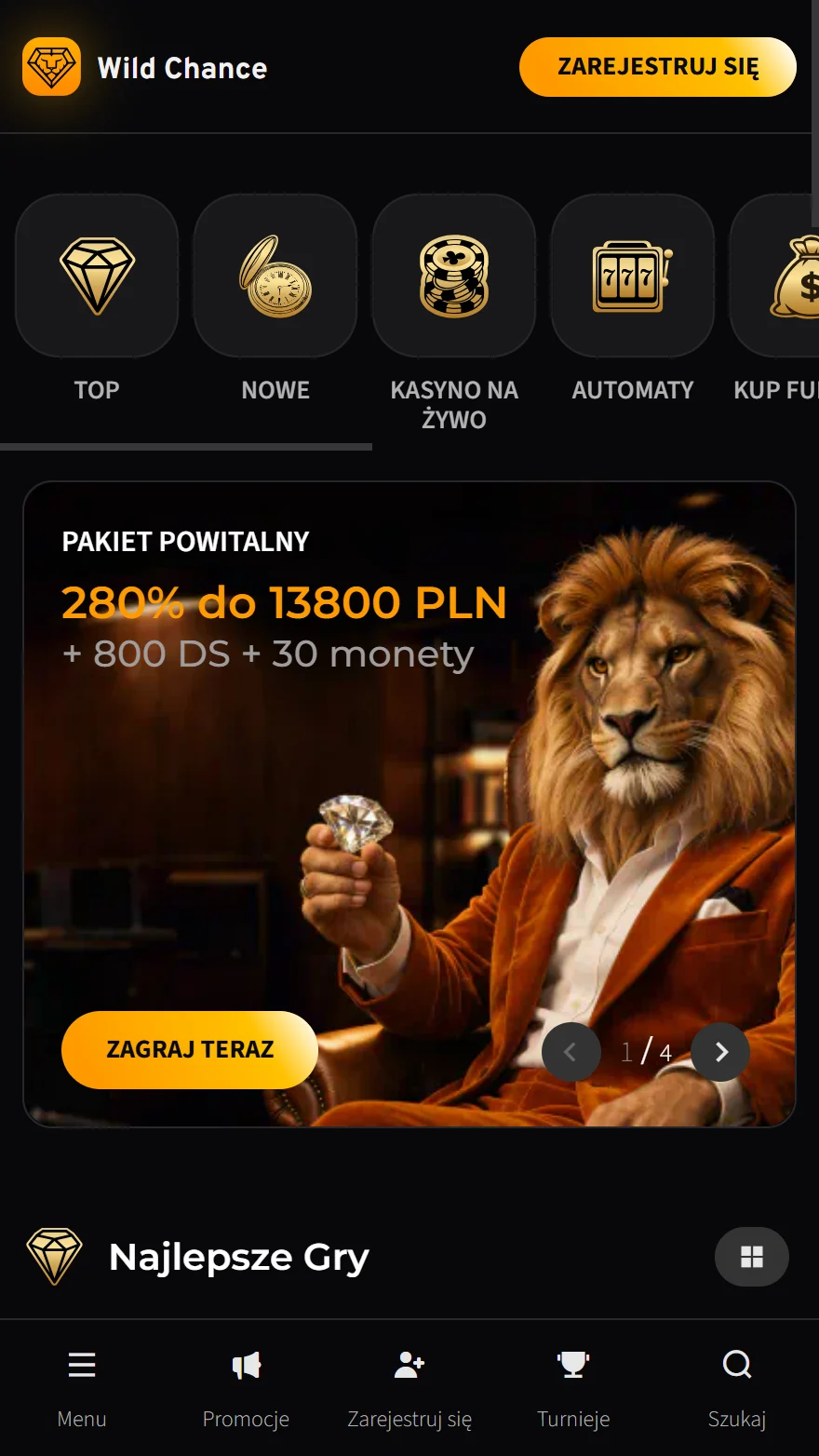 Strona główna kasyna WildChance