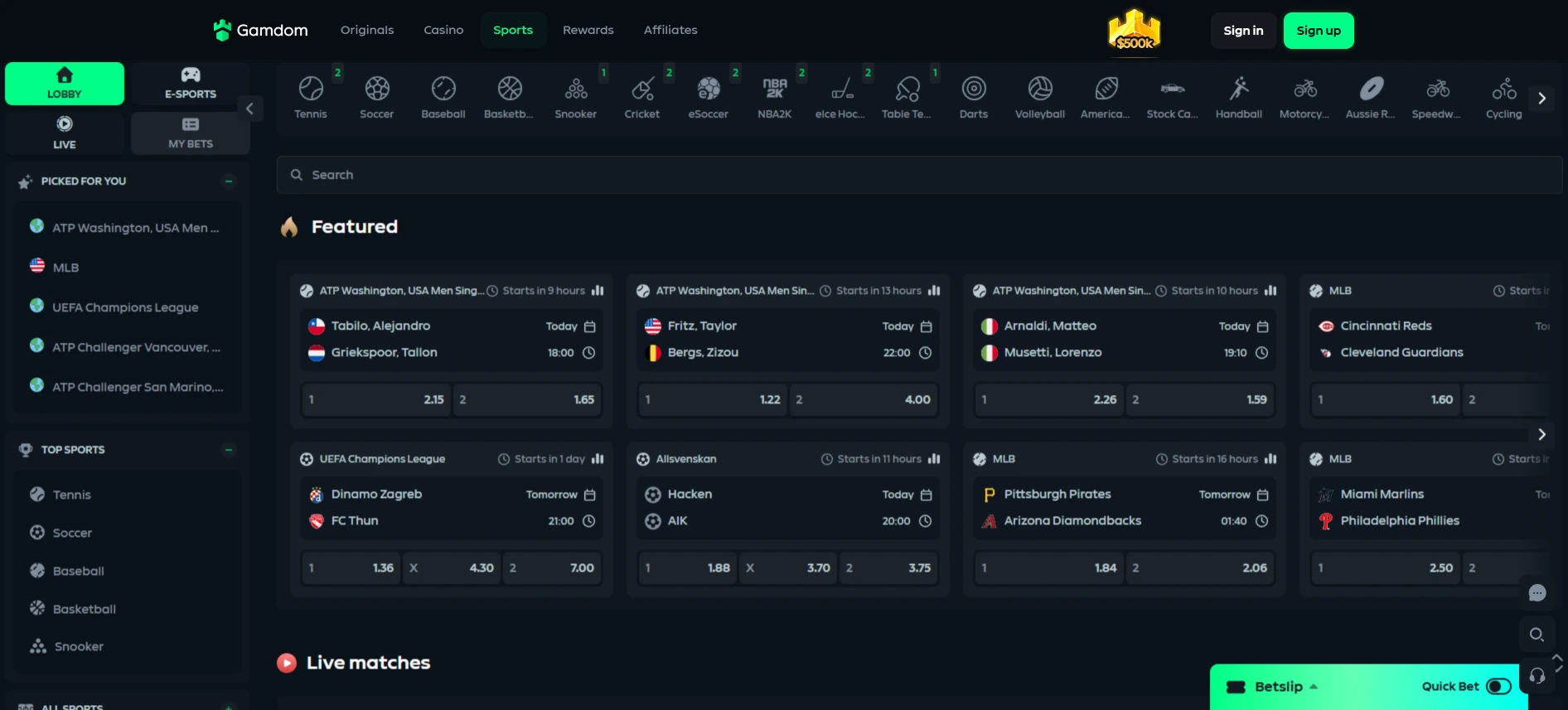 Gamdom sports betting