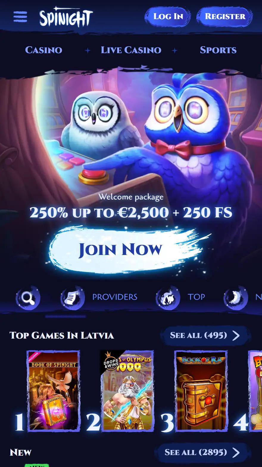 Spinight казино главная страница