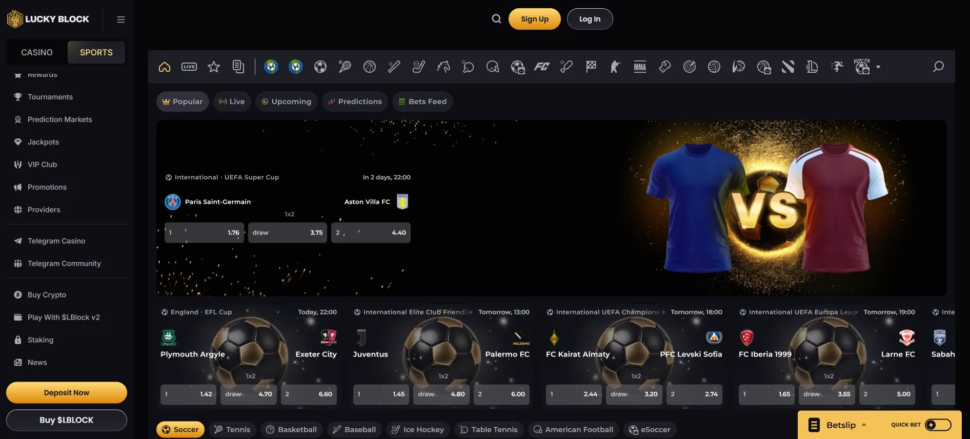 Lucky Block sports betting