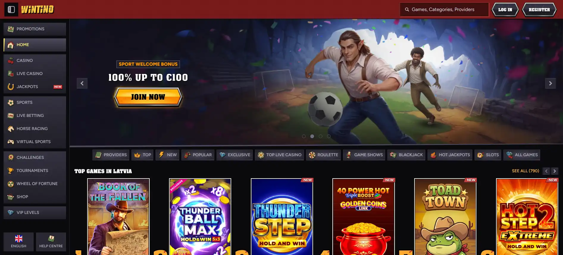 Wintino тотализатор
