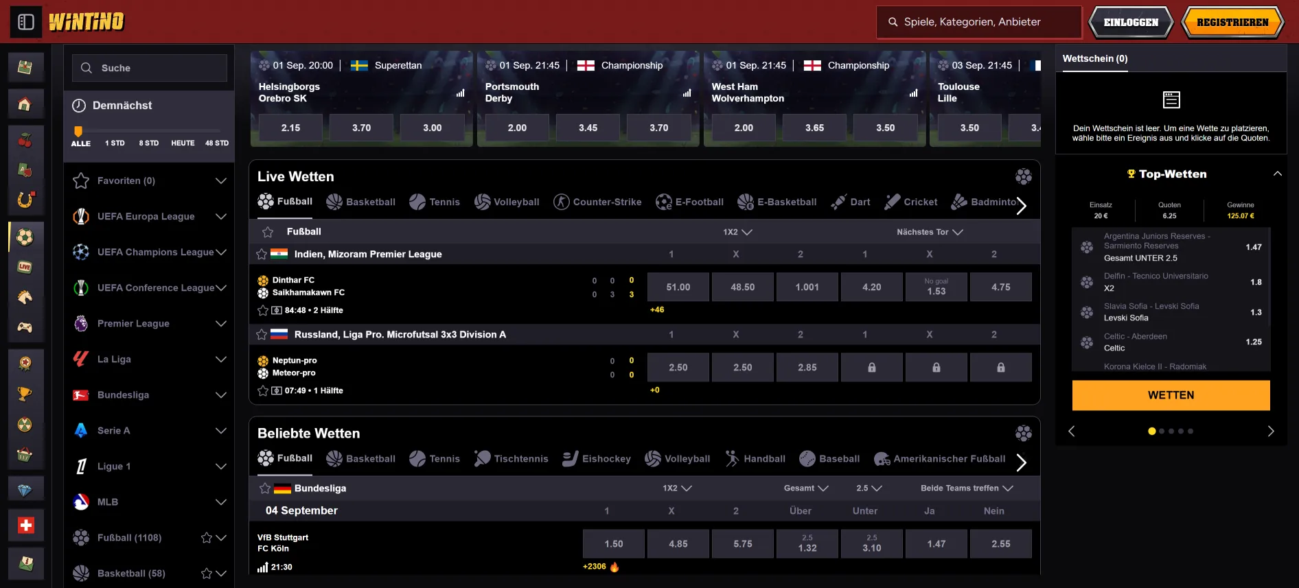 Wintino Sportwetten