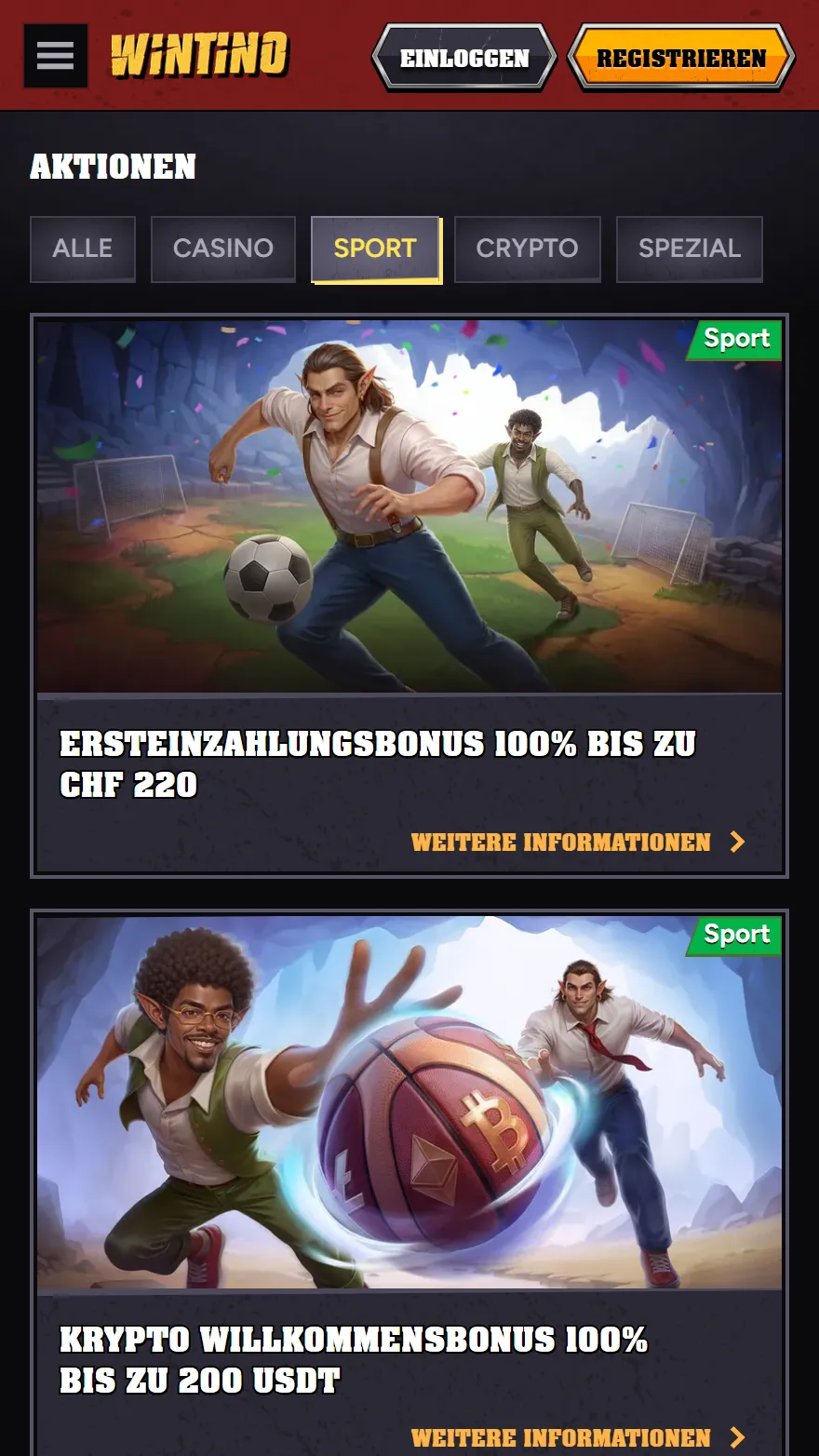 Wintino Sportboni-Seite