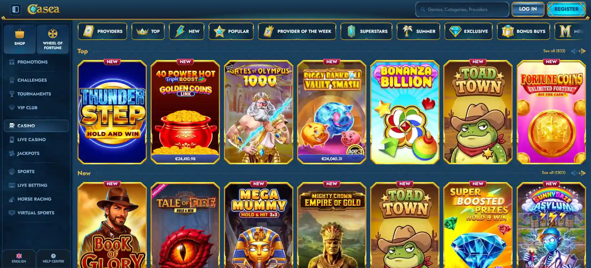 Casea Casino games