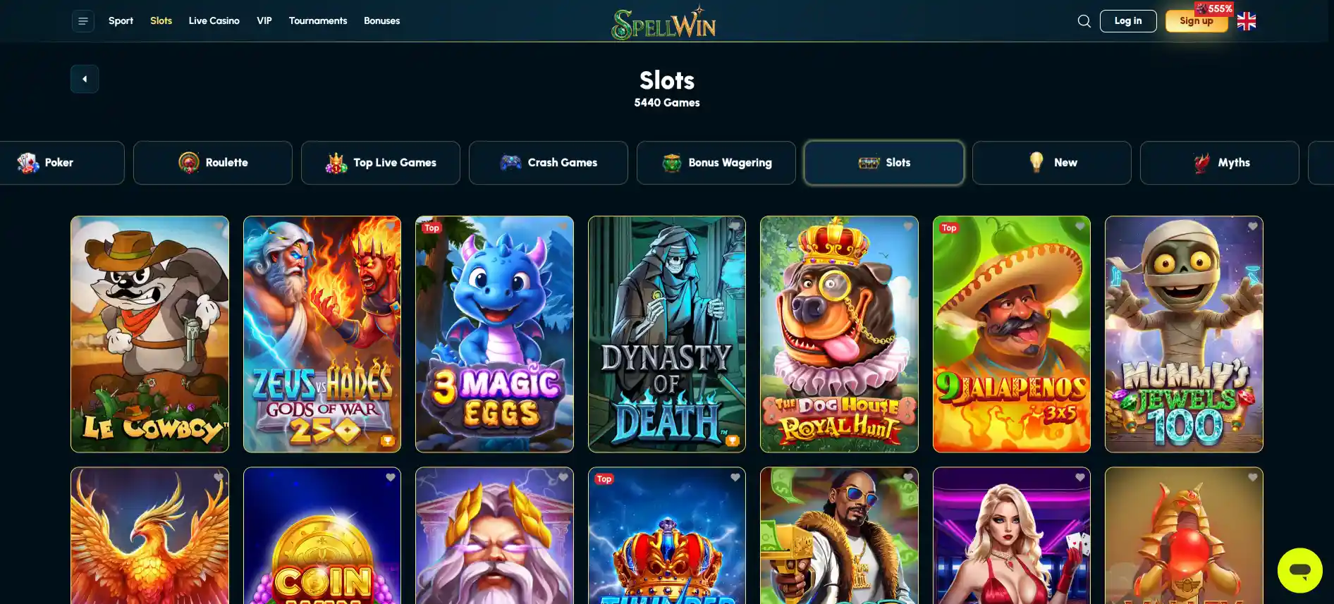 SpellWin kazino žaidimai